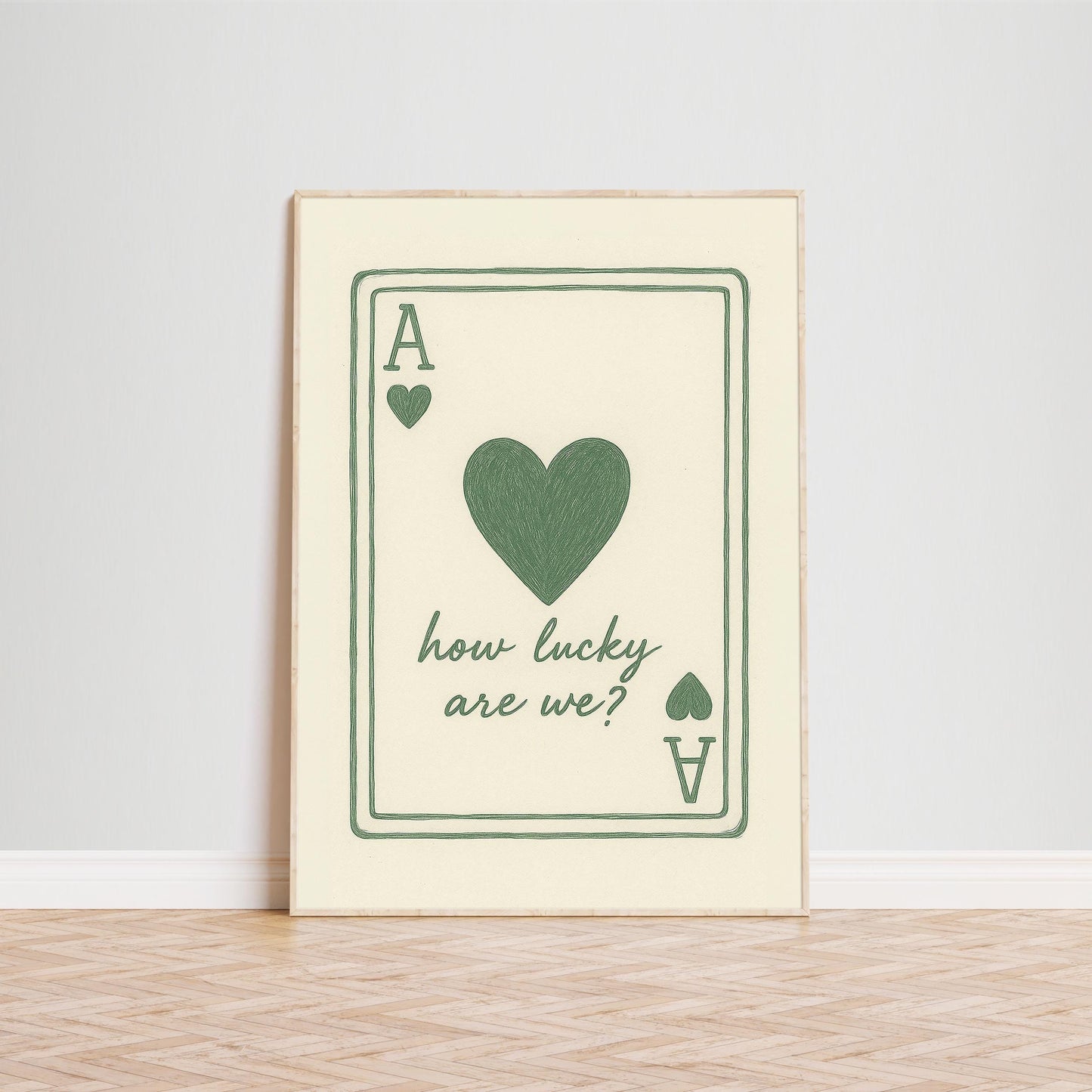 Ace of Hearts Print – Minimalist Romantic Card Art