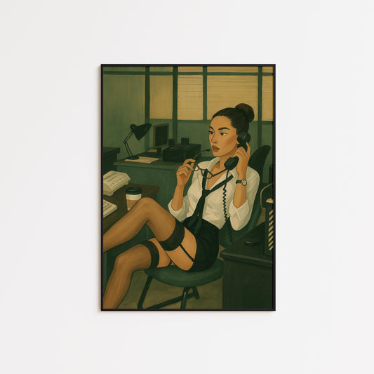 Boss Lady Office Art – Retro Office Decor | Bold Feminine Artwork Statement