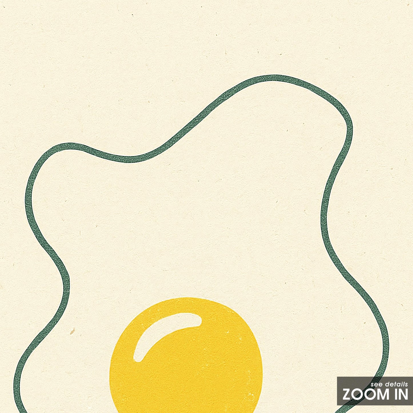Sunny Side Up Poster – Minimal Kitchen Wall Art, Breakfast Food Illustration Print