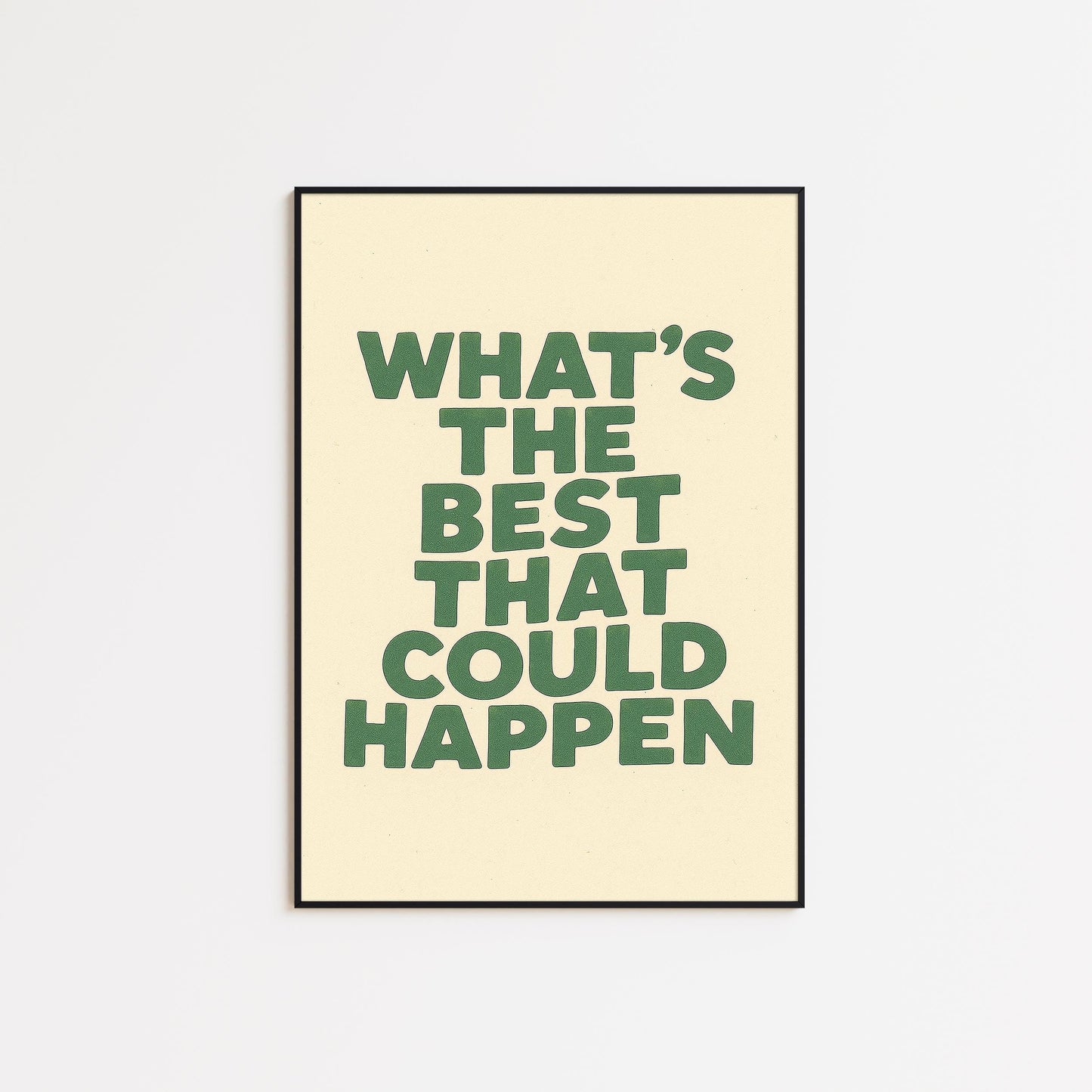 What’s the Best That Could Happen – Motivational Quote Wall Art