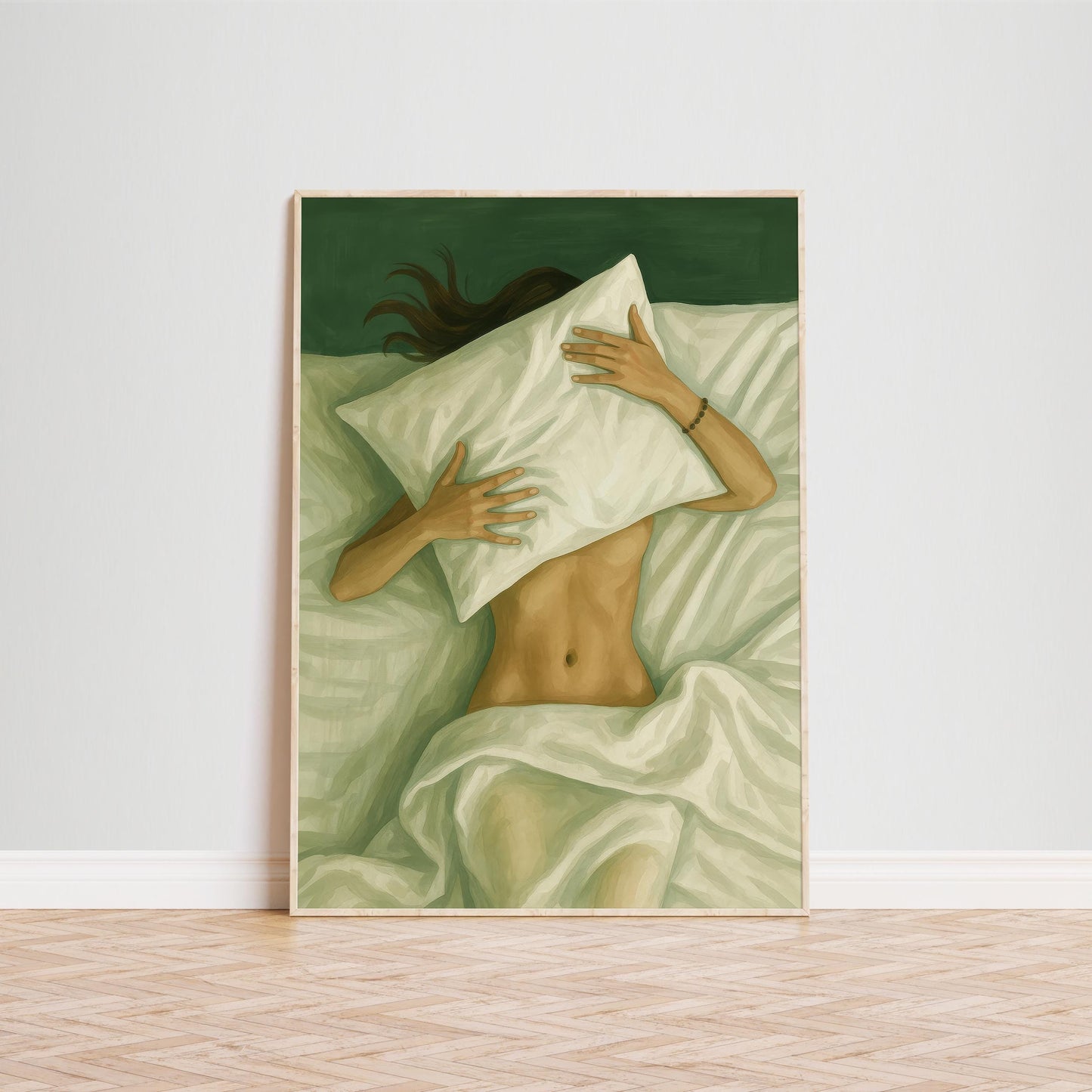 Sensual Bedroom Poster – Intimate Feminine Nude Print | Boudoir Wall Decor
