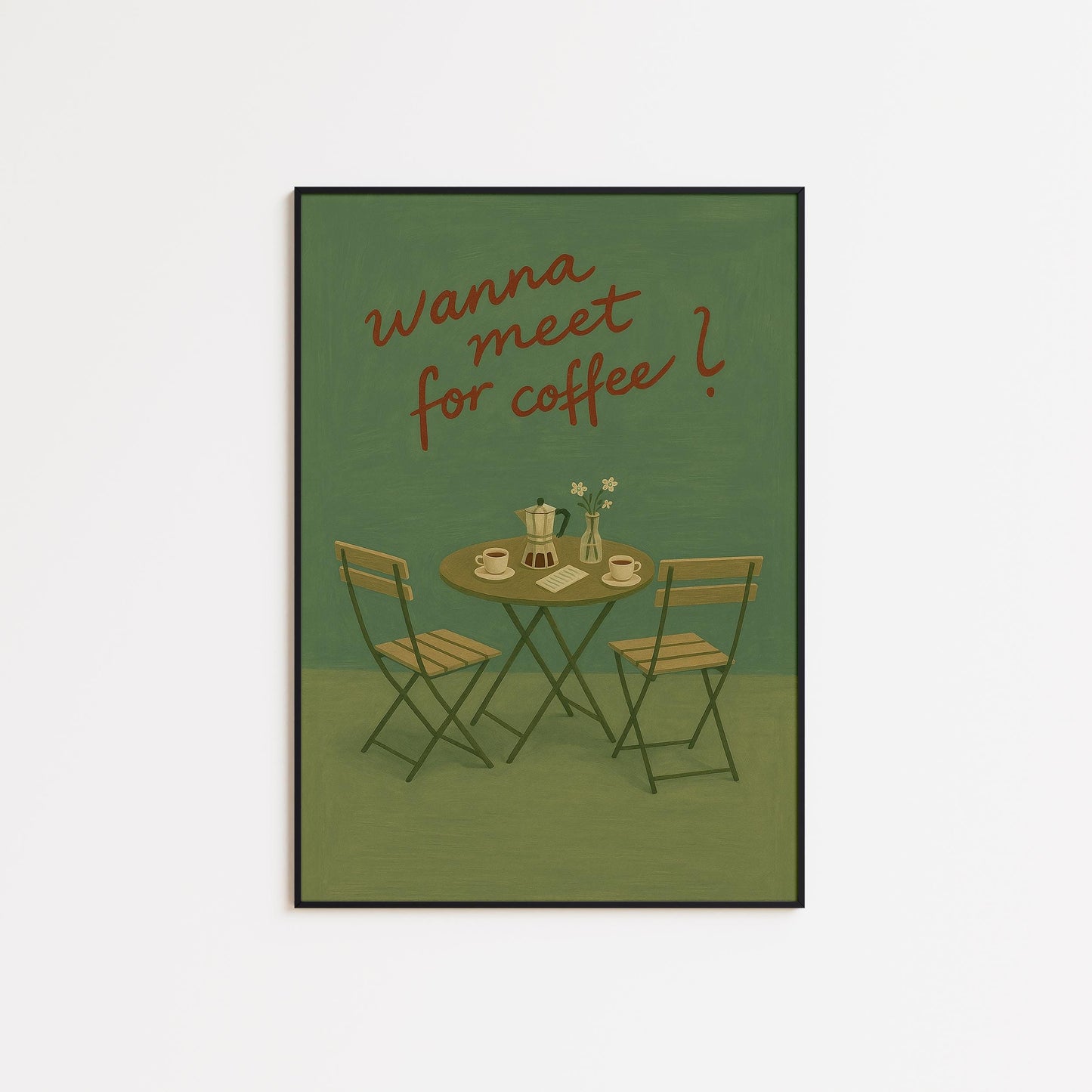 Vintage Coffee Poster – Cozy Cafe Artwork | Intimate Wall Art For Coffee Lovers