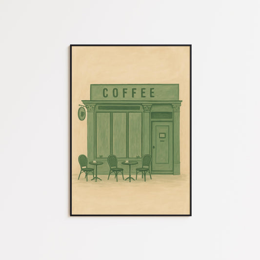 Vintage Coffee Poster – Cozy Coffee Shop Art | Retro Cafe Wall Decor