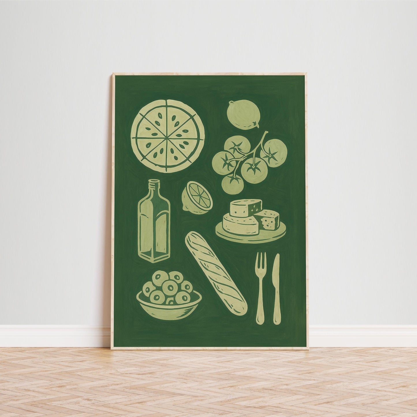 Mediterranean Kitchen Art – Rustic Dining Decor | Olive Kitchen Wall Print