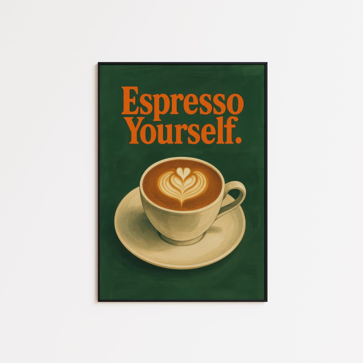 Espresso Coffee Poster – Funny Kitchen Wall Art | Retro Coffee Decor Print