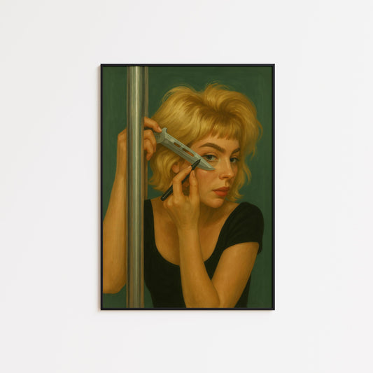 Dark Feminine Gothic Art – Surreal Portrait Print | Moody Edgy Wall Decor