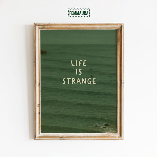 Ocean Quote Poster – Minimalist Wall Art With Green Ocean Print & Poetic Design