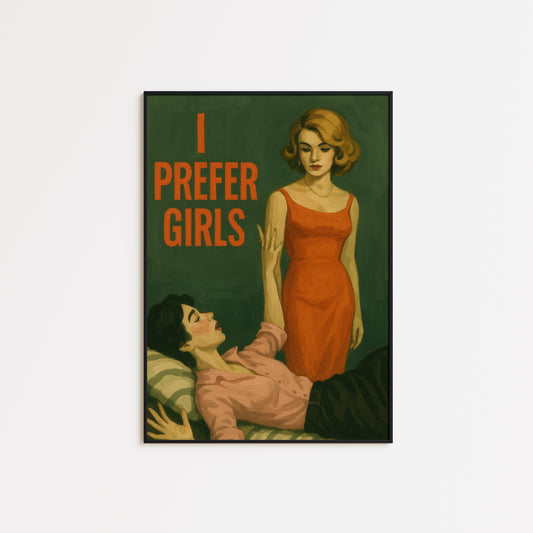 Queer Feminist Poster – Retro Pride Decor | Bold Woman Artwork Print