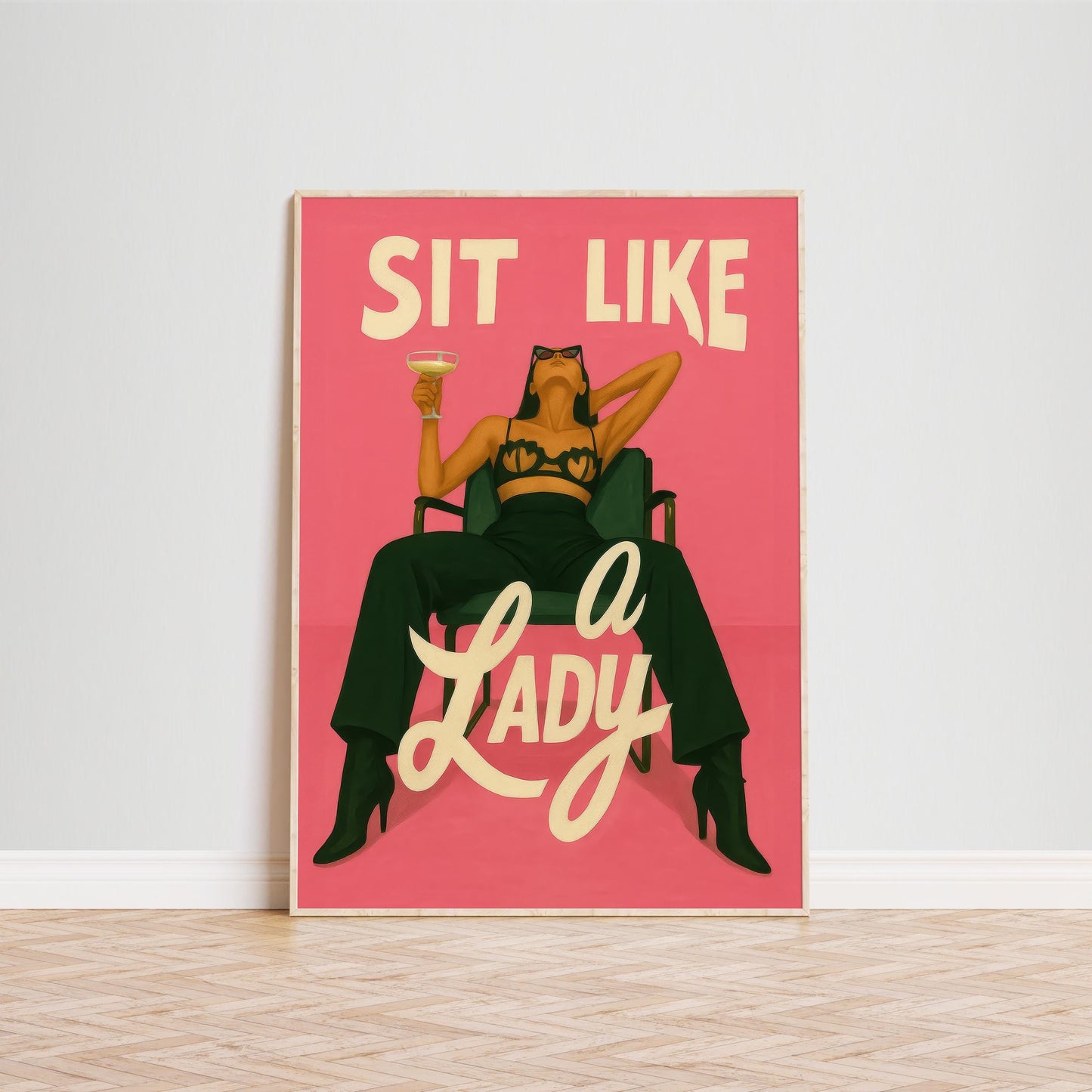 Feminist Wall Art – Bold Female Empowerment Poster | Pink Retro Modern Print