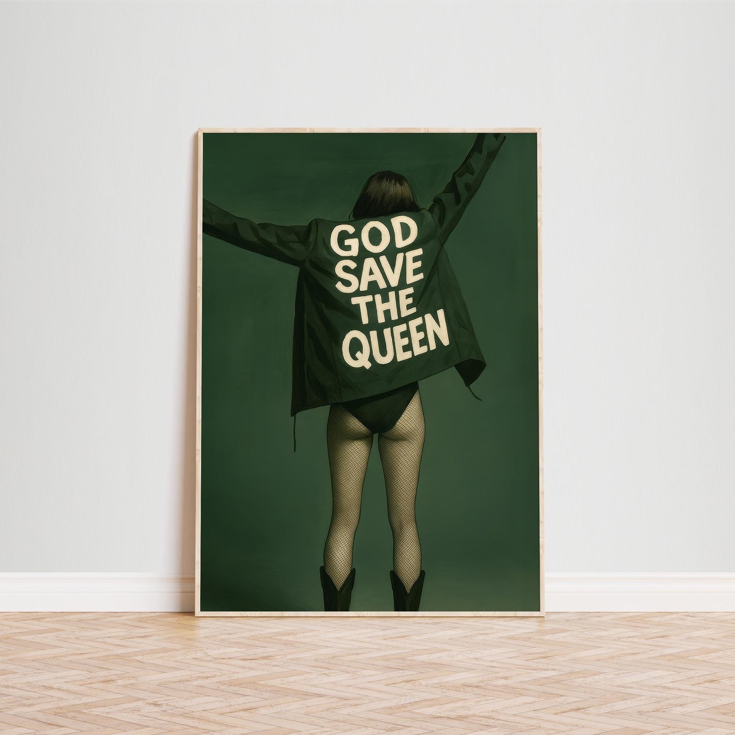 Feminist Punk Wall Art – Bold Green Print | Subversive Art for Statement Walls