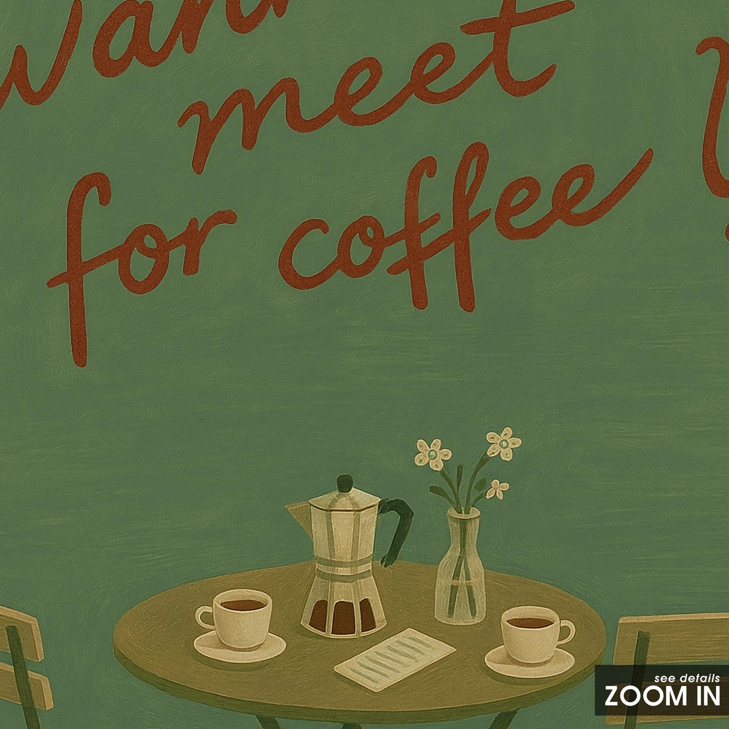 Vintage Coffee Poster – Cozy Cafe Artwork | Intimate Wall Art For Coffee Lovers