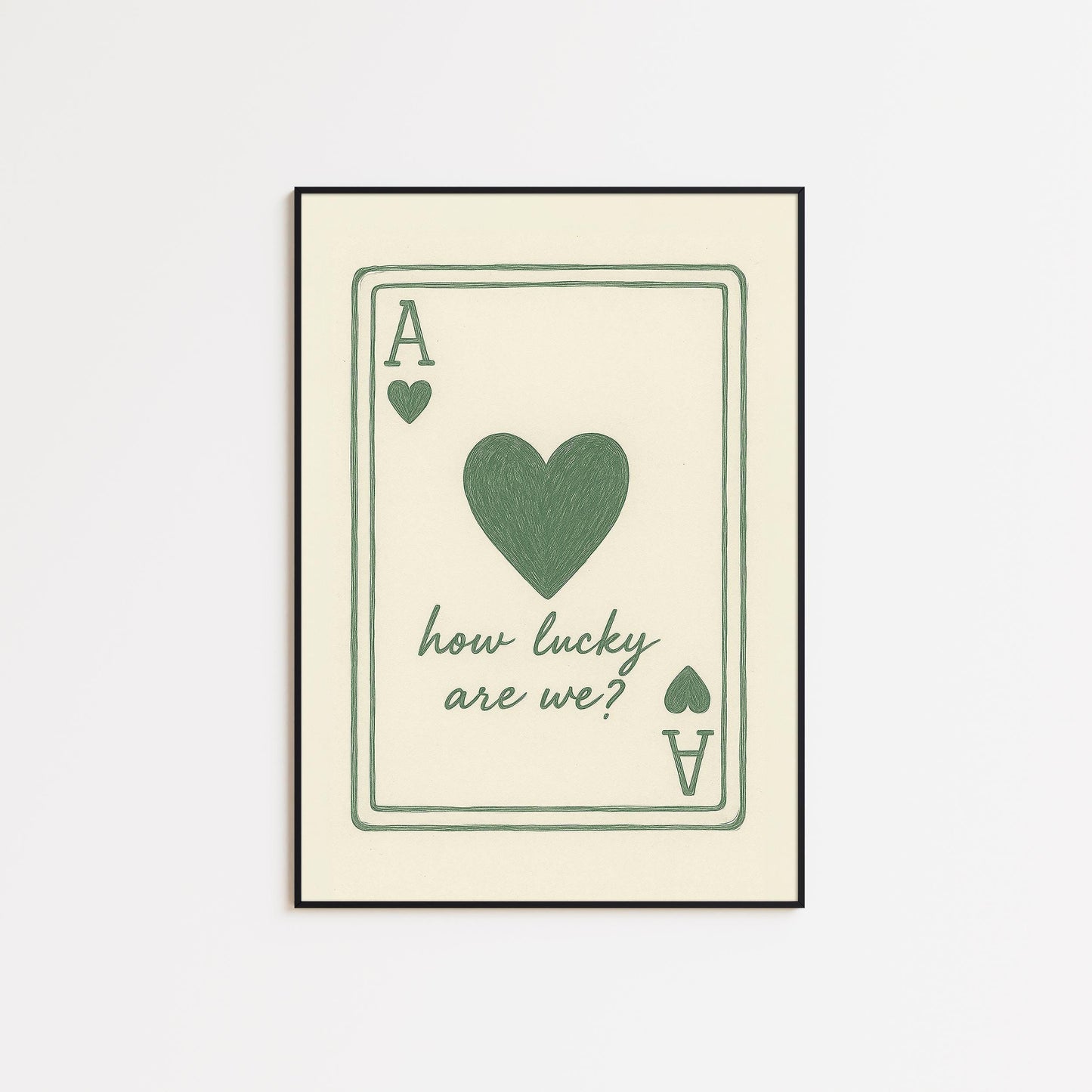 Ace of Hearts Print – Minimalist Romantic Card Art
