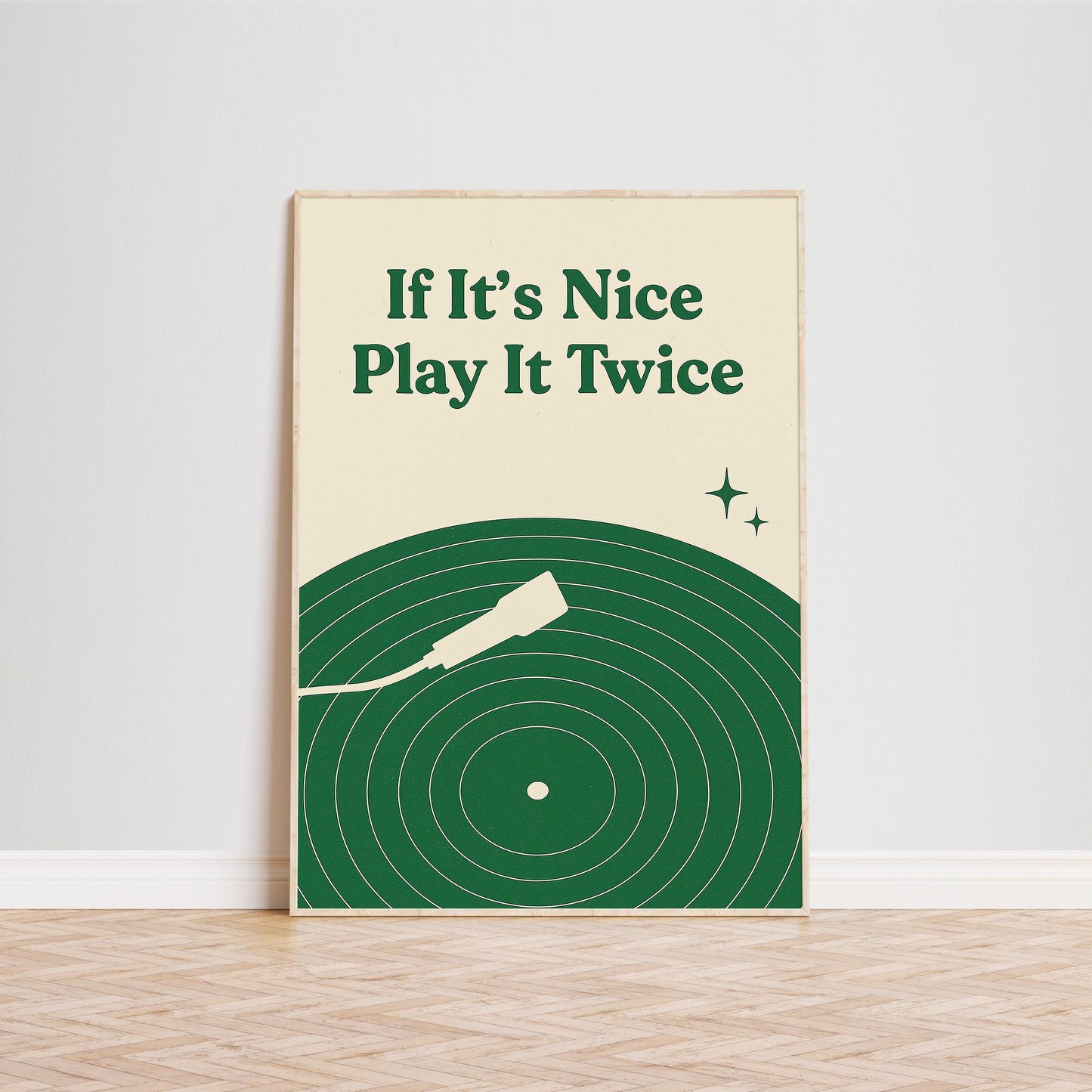 If It’s Nice Play It Twice Poster – Retro Vinyl Record Wall Art
