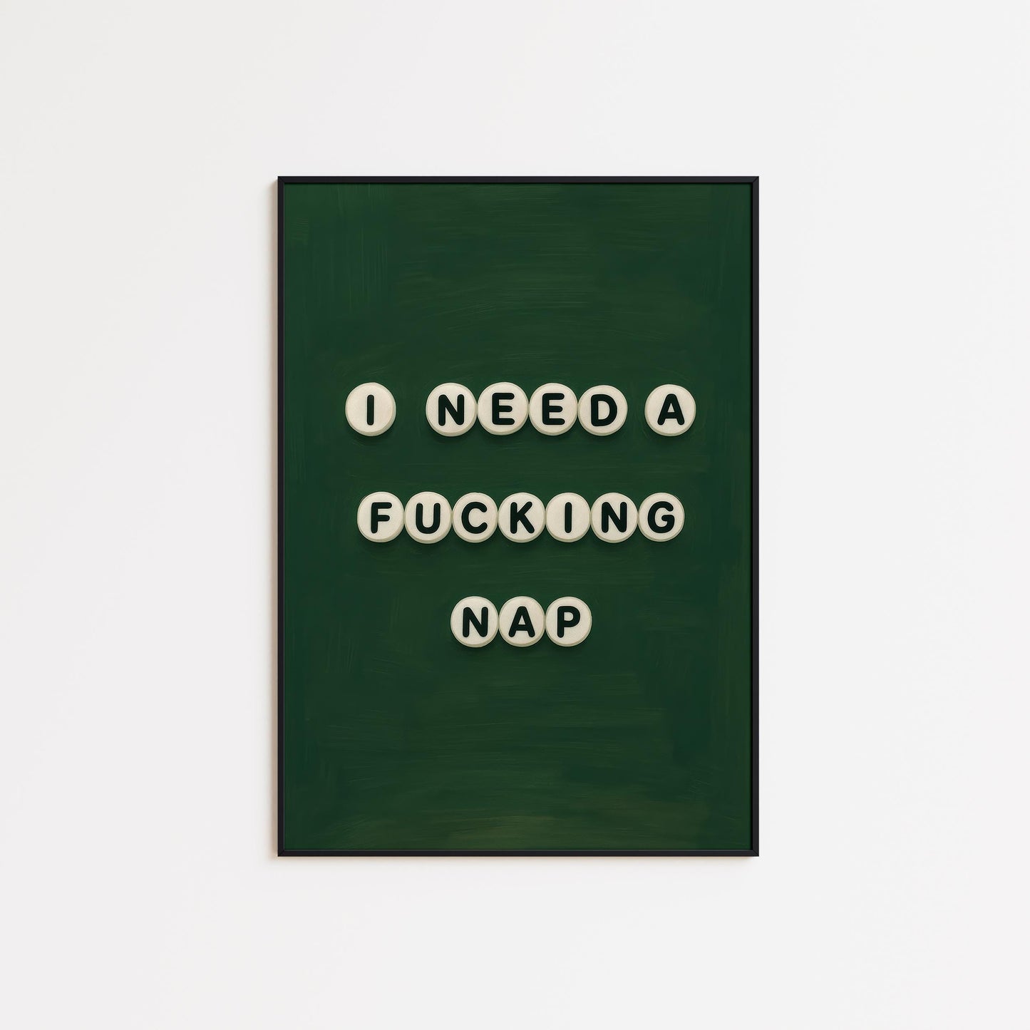 Funny Nap Poster – Retro Typography Wall Art | Cheeky Bold Statement Print