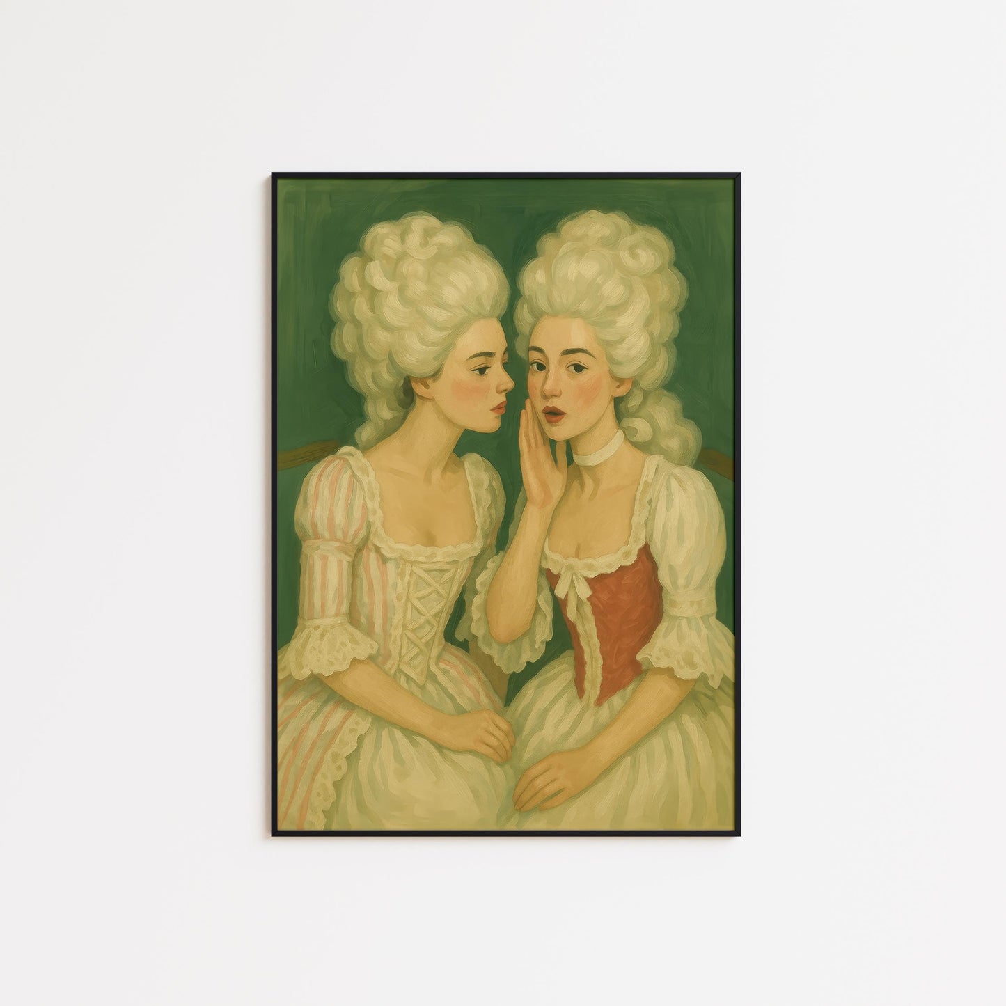 Queer Vintage Wall Art – Rococo Sapphic Art Print on FSC Certified Paper