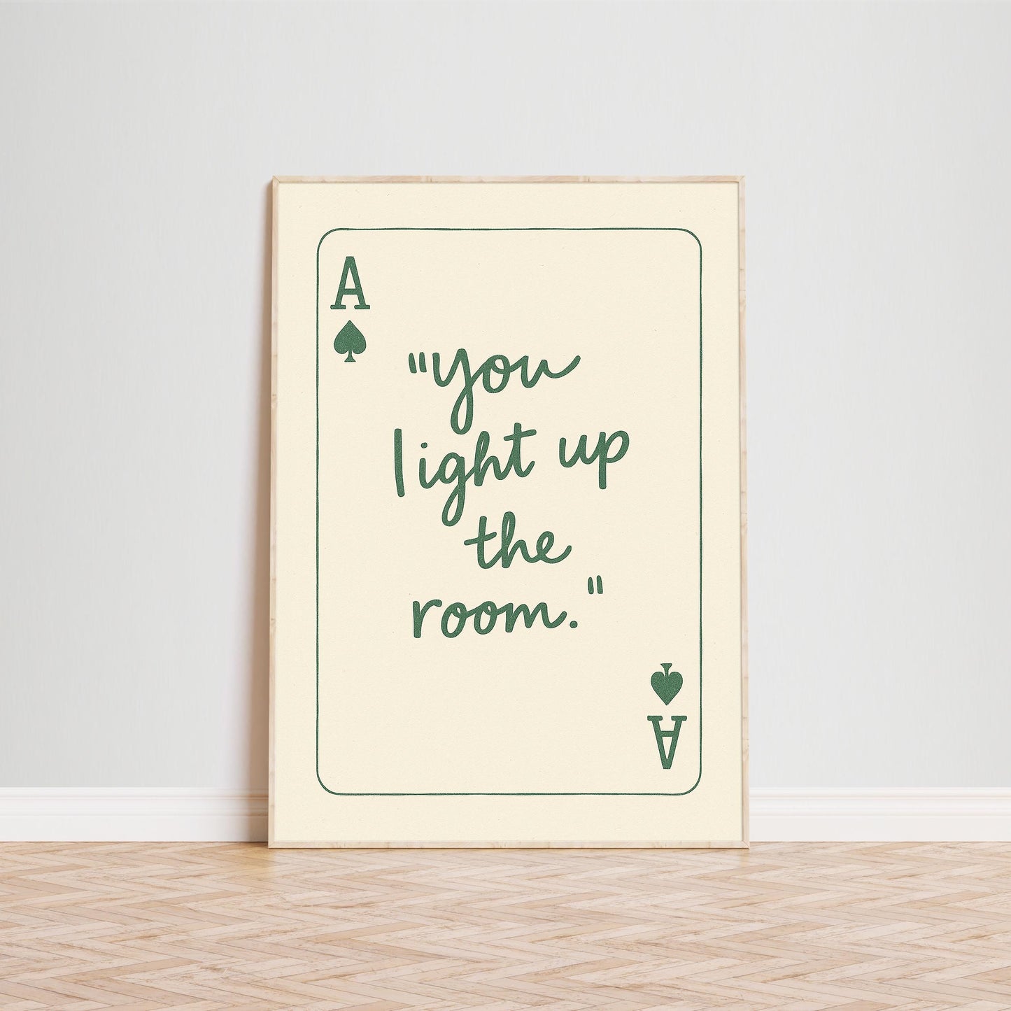 You Light Up The Room Poster – Romantic Minimal Wall Art