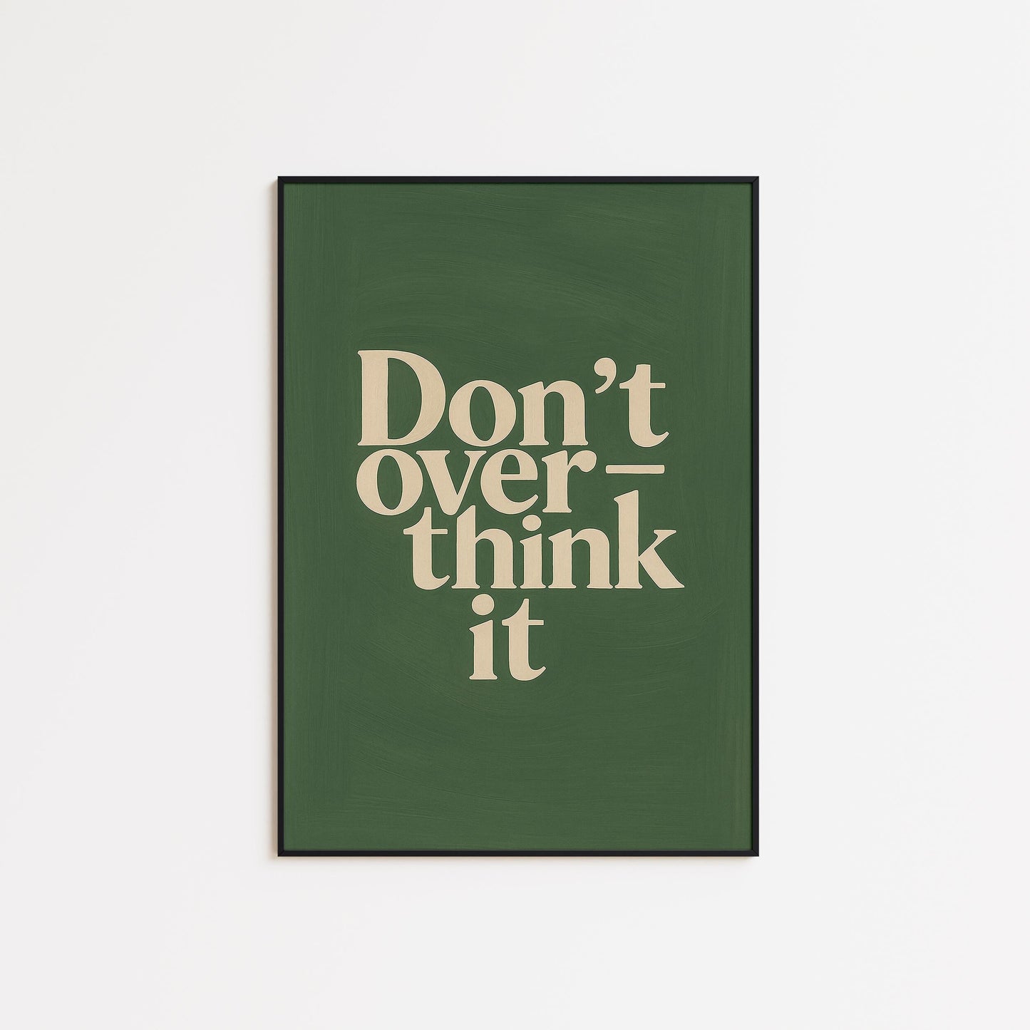 Minimalist Quote Poster – Motivational Wall Art | Retro Typography Print & Green Decor
