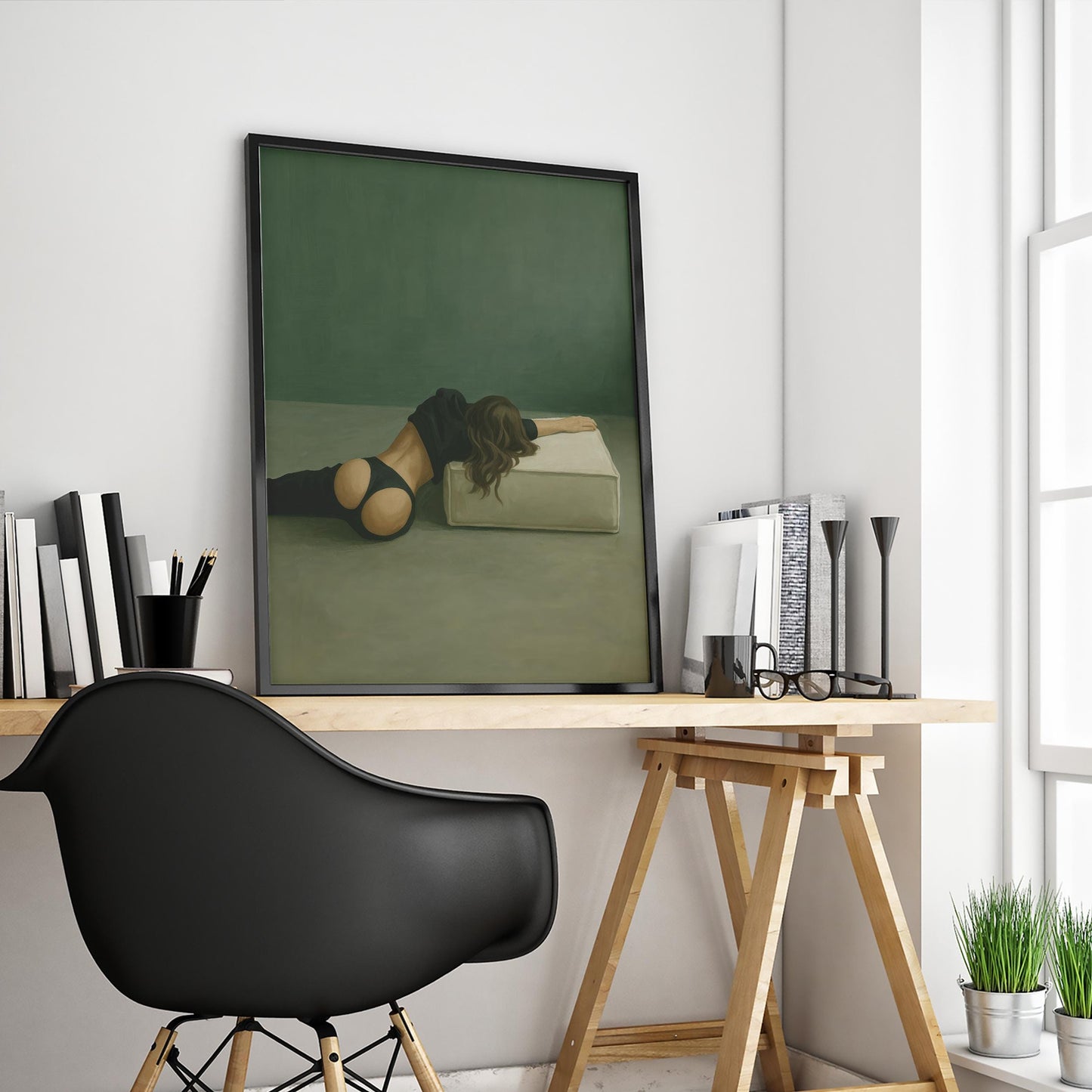 Sensual Wall Art – Minimal Nude Art Print | Moody Feminine Body Decor