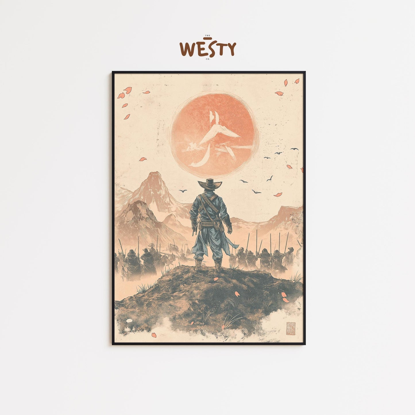 Cowboy Shogun Poster – East-Meets-West Warrior Art Print