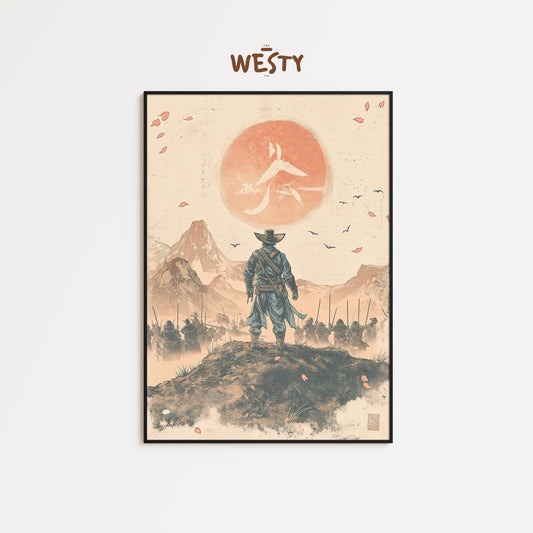 Cowboy Shogun Poster – East-Meets-West Warrior Art Print