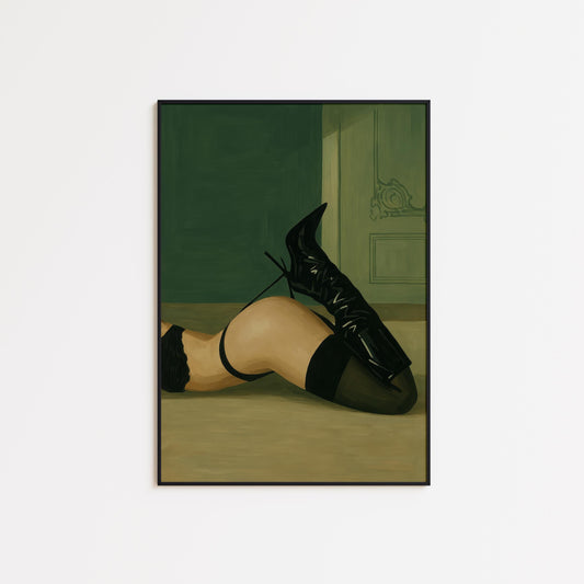 Vintage Lingerie Art Print – Classic Boudoir Wall Art | Sensual Feminine Decor