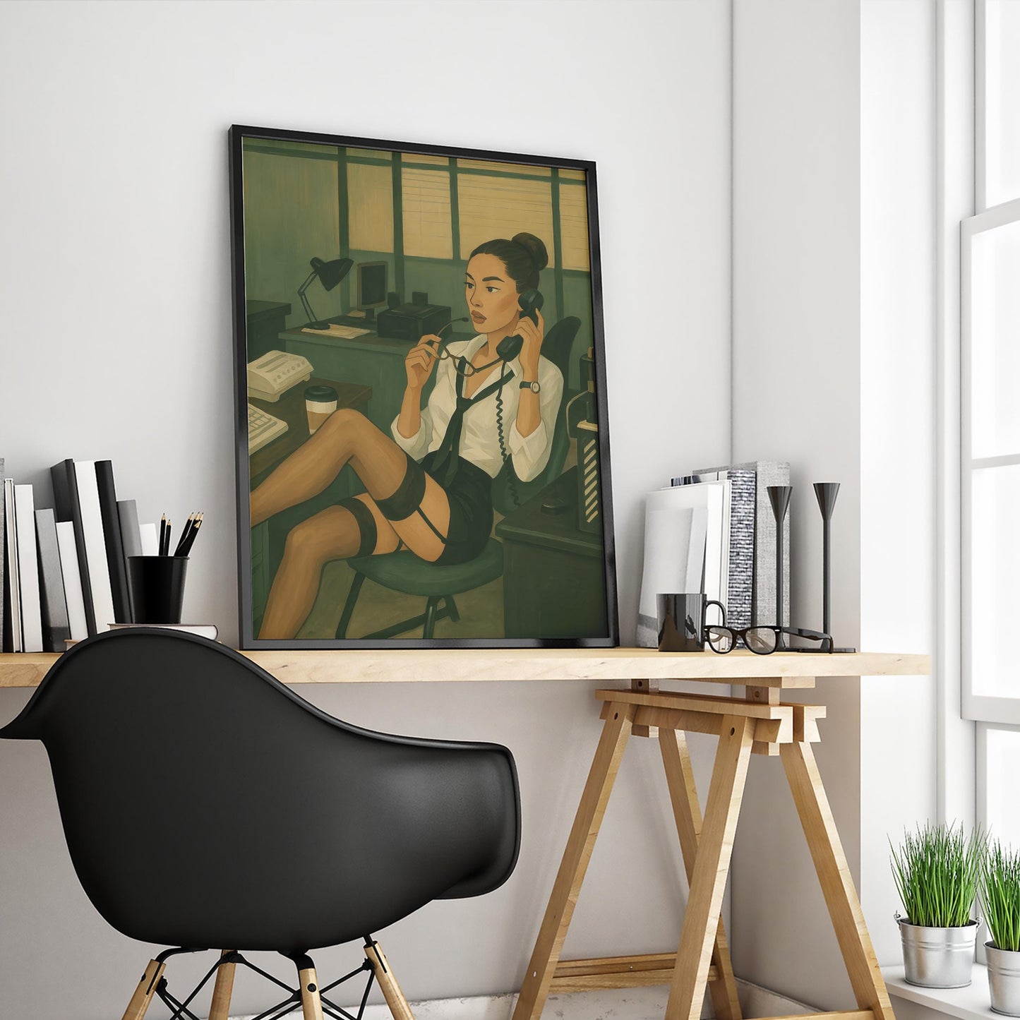 Boss Lady Office Art – Retro Office Decor | Bold Feminine Artwork Statement