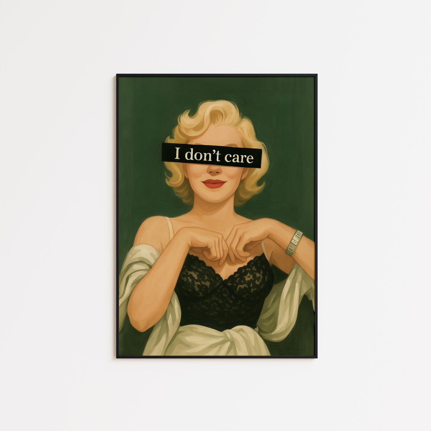 Retro Feminine Wall Art – Bold Attitude Poster With Glamorous Vintage Style