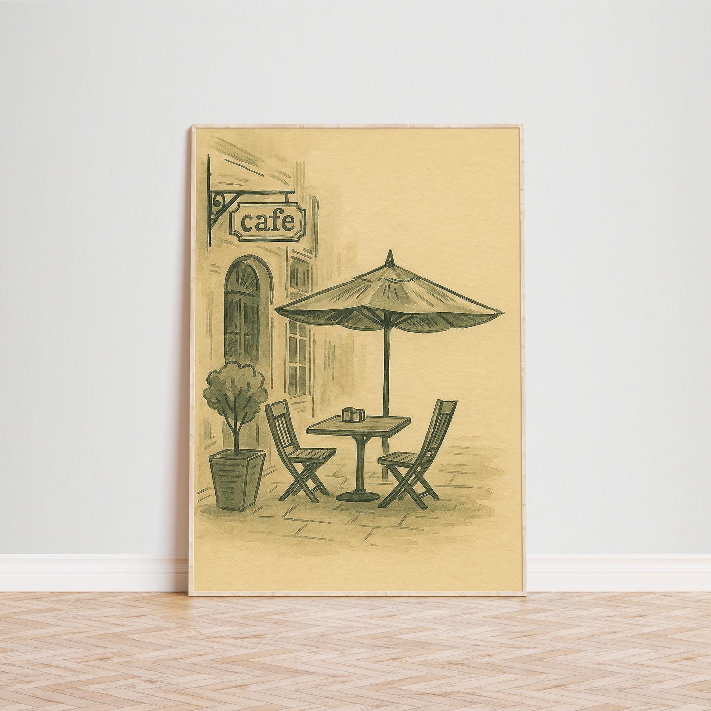 Paris Café Poster – Vintage Wall Art | French Coffee Print On Semi-Glossy Paper