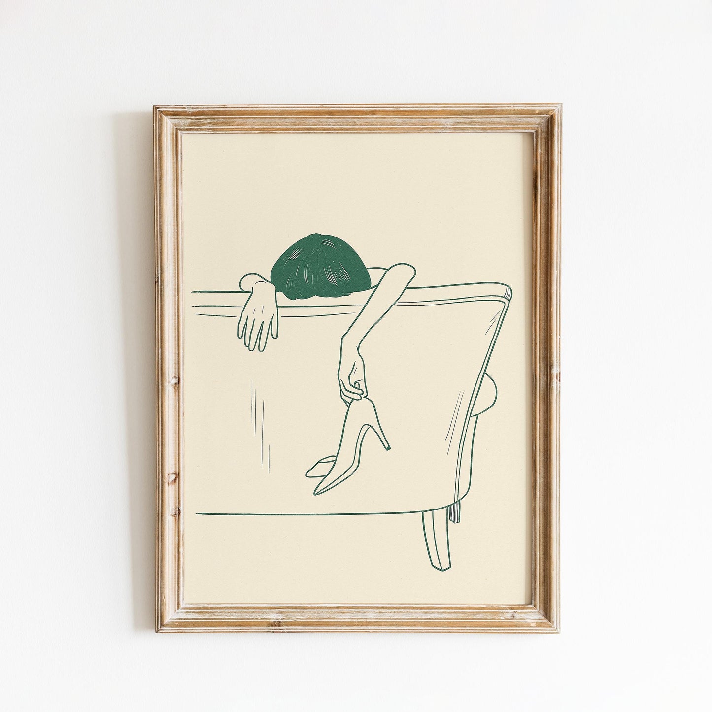 After Hours Poster – Minimal Line Art Woman Print, Femmaura Bold Series