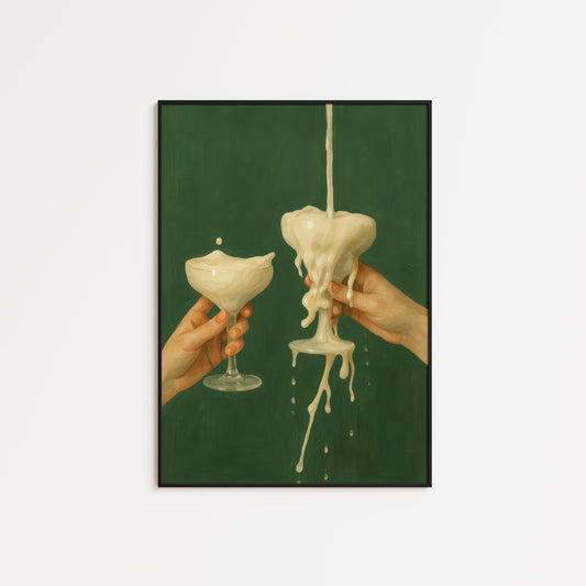 Champagne Splash Art – Festive Wall Print | Party Vibe Poster for Dining Room