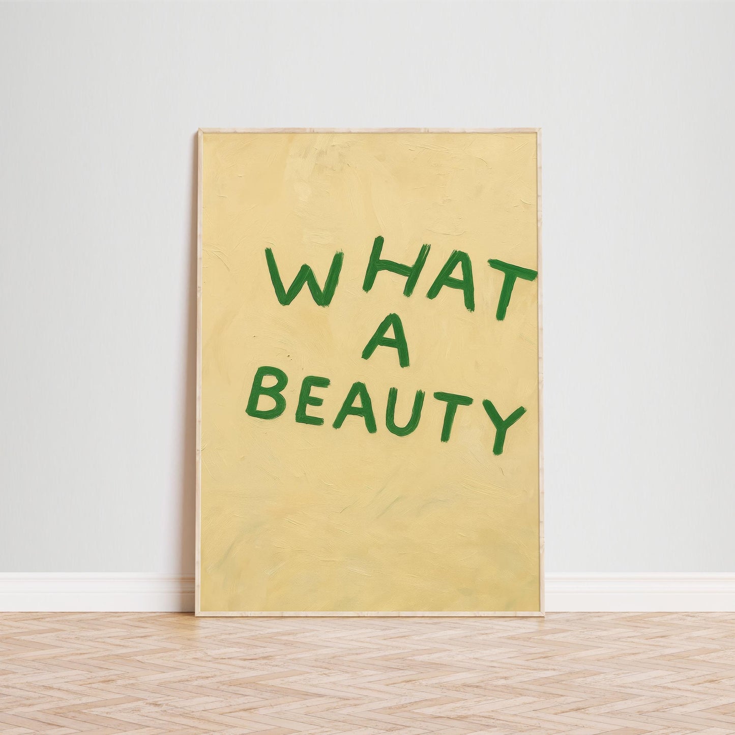 Minimalist Typography Art – Bold Typography Wall Art Print on Beige Background