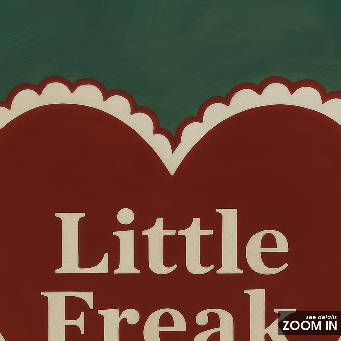 Retro Heart Poster – Vintage Wall Art With Bold Typography Print