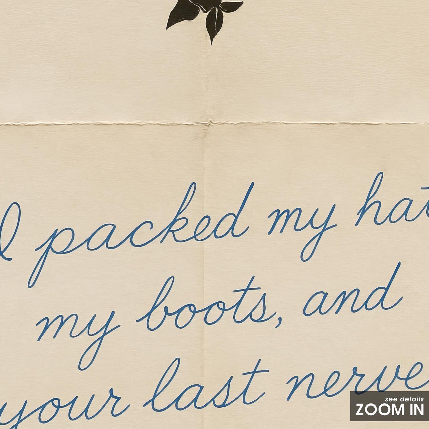 Cowgirl Goodbye Letter Poster – Western Quote Print with Lipstick Kiss