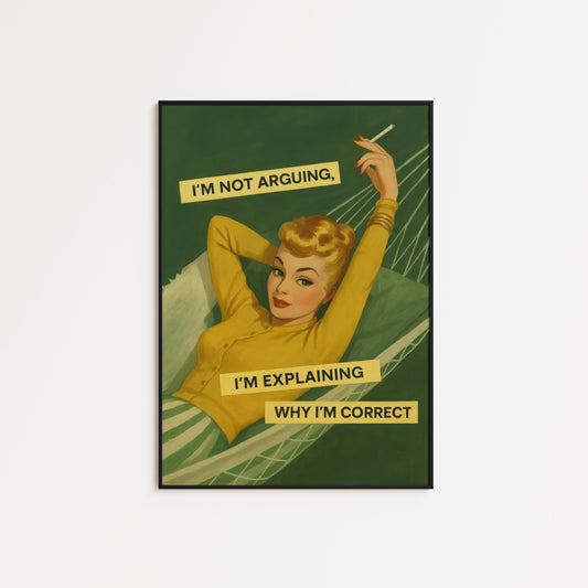 Retro Feminist Poster – Bold Vintage Wall Decor With Funny Feminist Quote Print