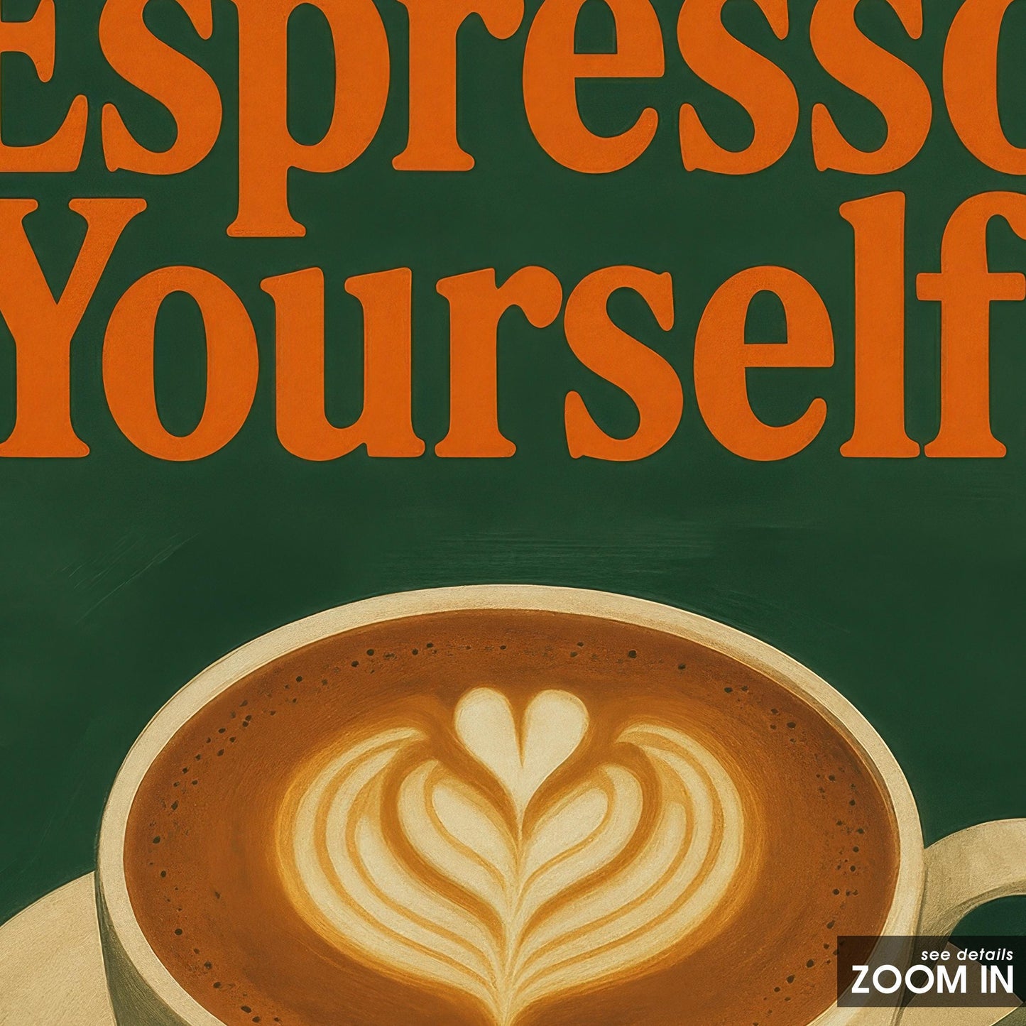 Espresso Coffee Poster – Funny Kitchen Wall Art | Retro Coffee Decor Print