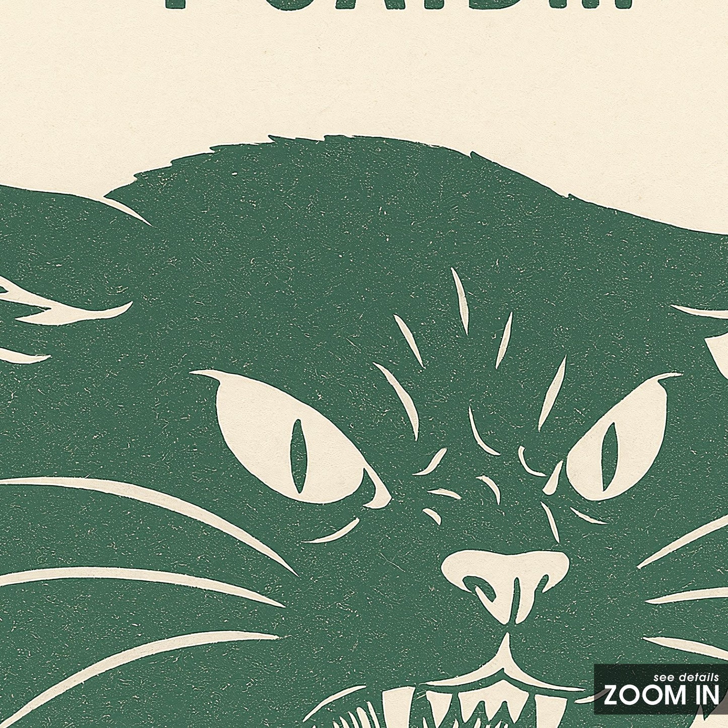 I Said I’m Fine Poster – Funny Angry Cat Wall Art, Retro Minimal Animal Print