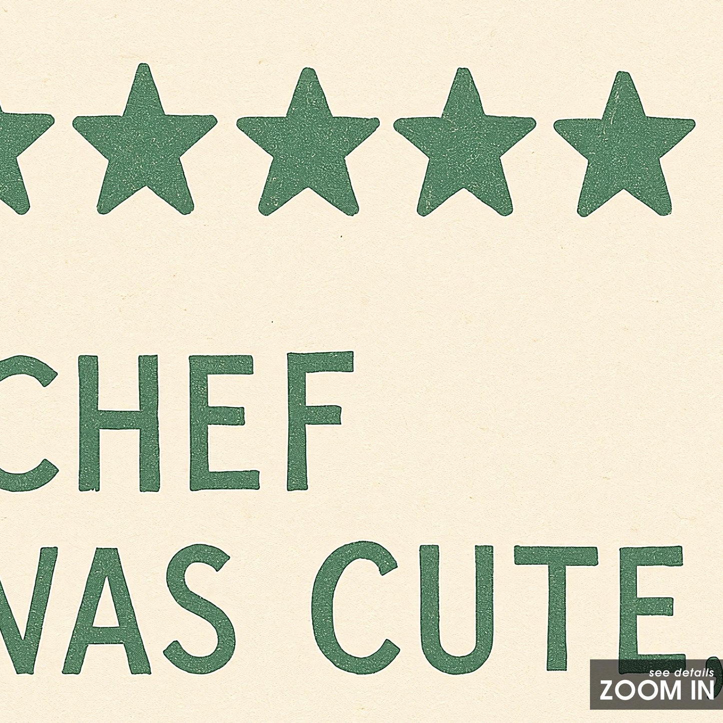 Funny Kitchen Print: Chef Review Wall Art