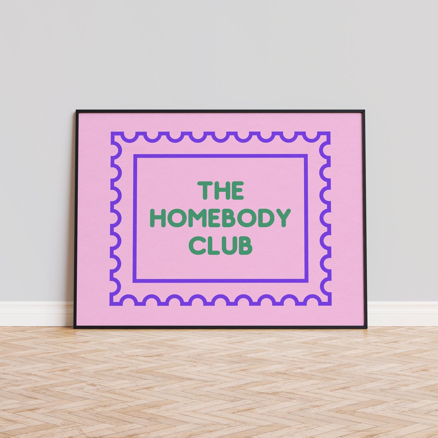 The Homebody Club – Retro Pink Cozy Wall Art Print