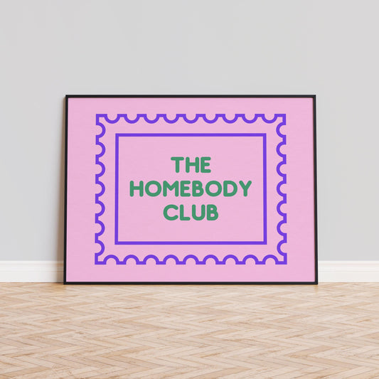 The Homebody Club – Retro Pink Cozy Wall Art Print