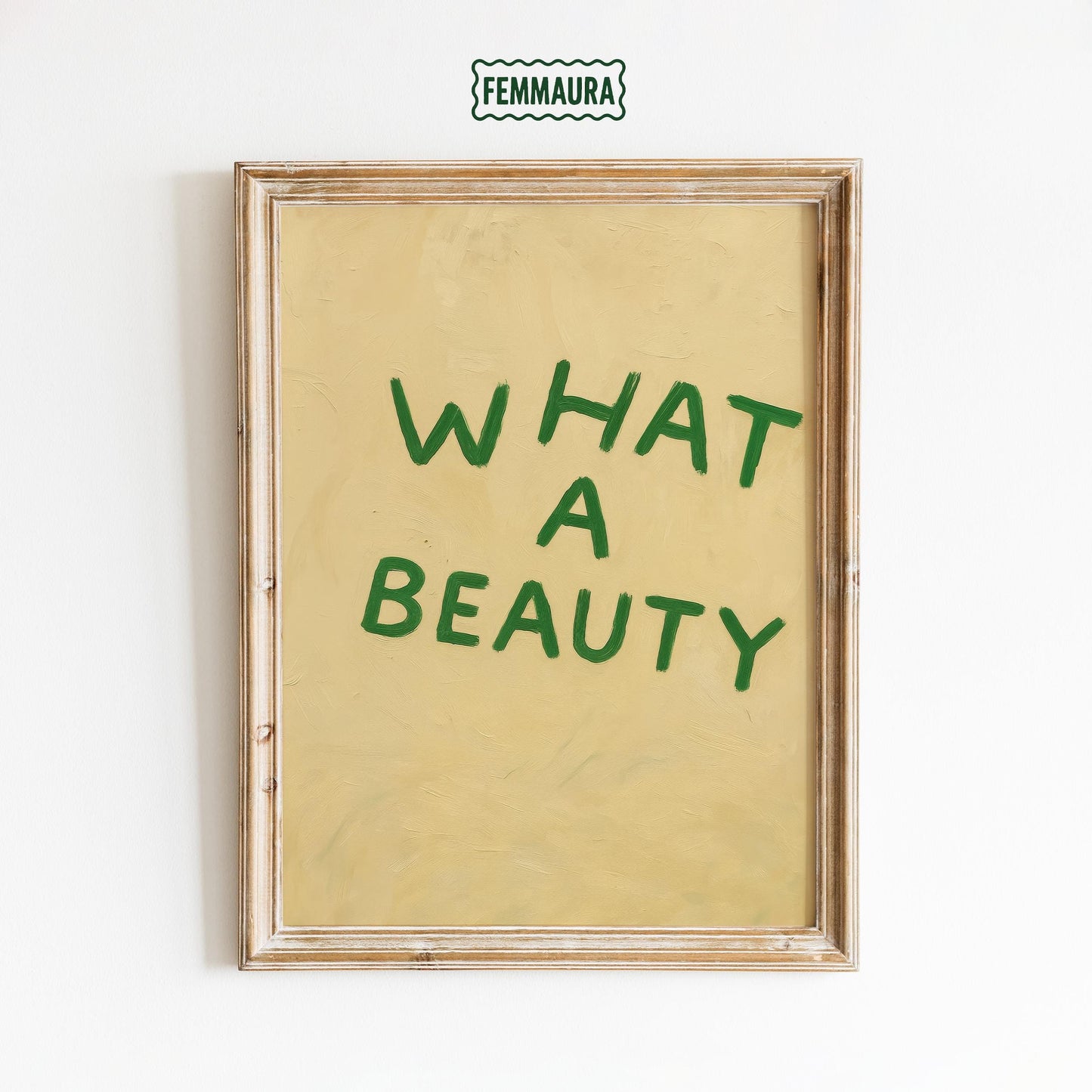 Minimalist Typography Art – Bold Typography Wall Art Print on Beige Background