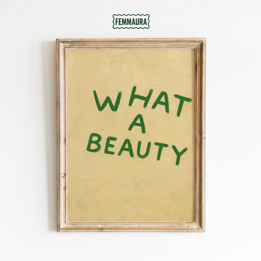 Minimalist Typography Art – Bold Typography Wall Art Print on Beige Background