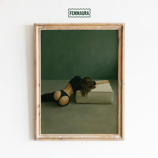 Sensual Wall Art – Minimal Nude Art Print | Moody Feminine Body Decor