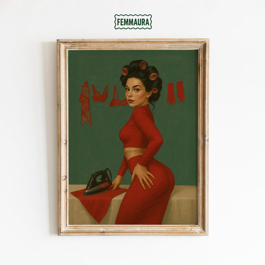 Retro Pin-Up Poster – Vintage Wall Art With Feminine Home Decor & Bold Feminist Style