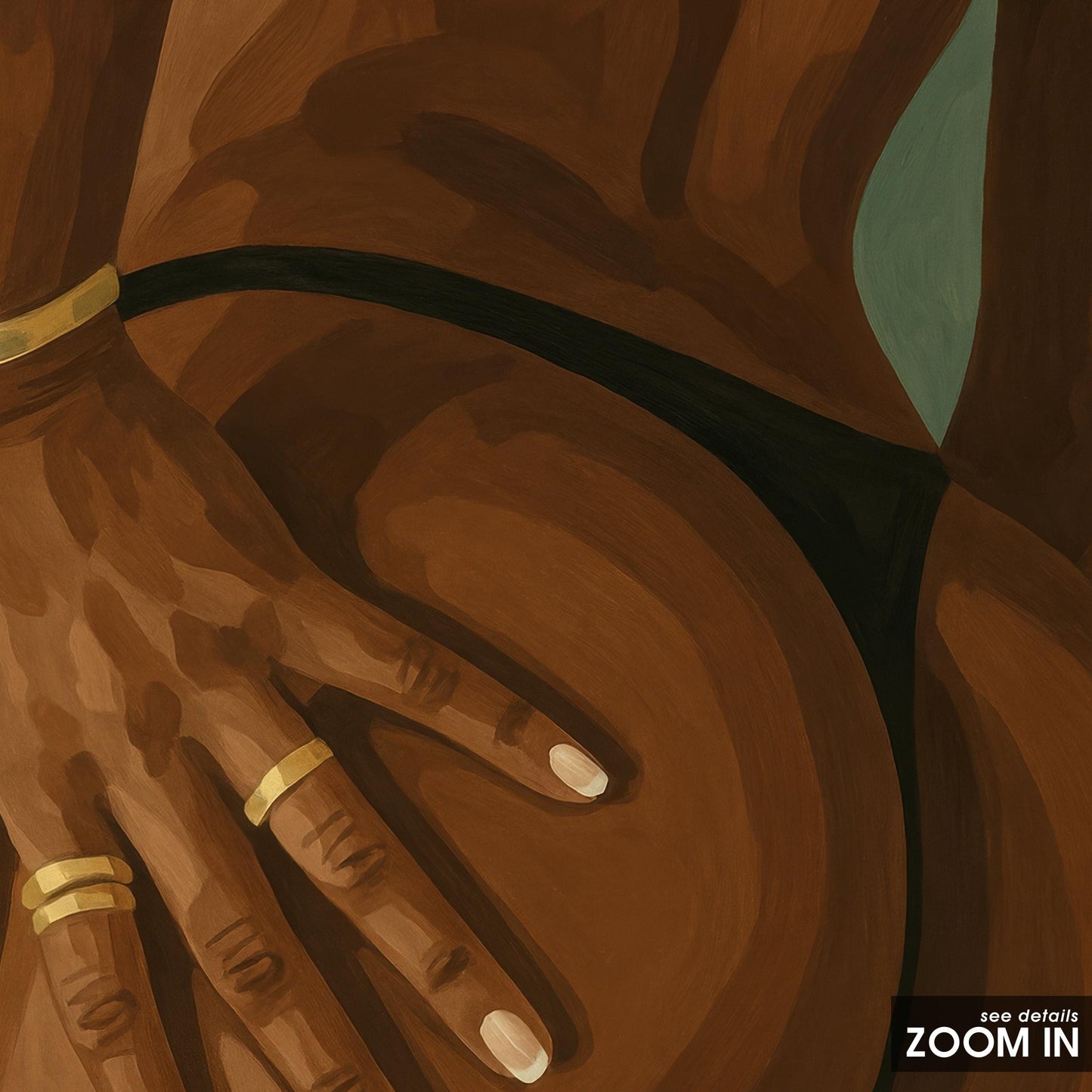 Sensual Feminine Art Print – Brown Skin Body Positive Poster | Empowered Female Decor