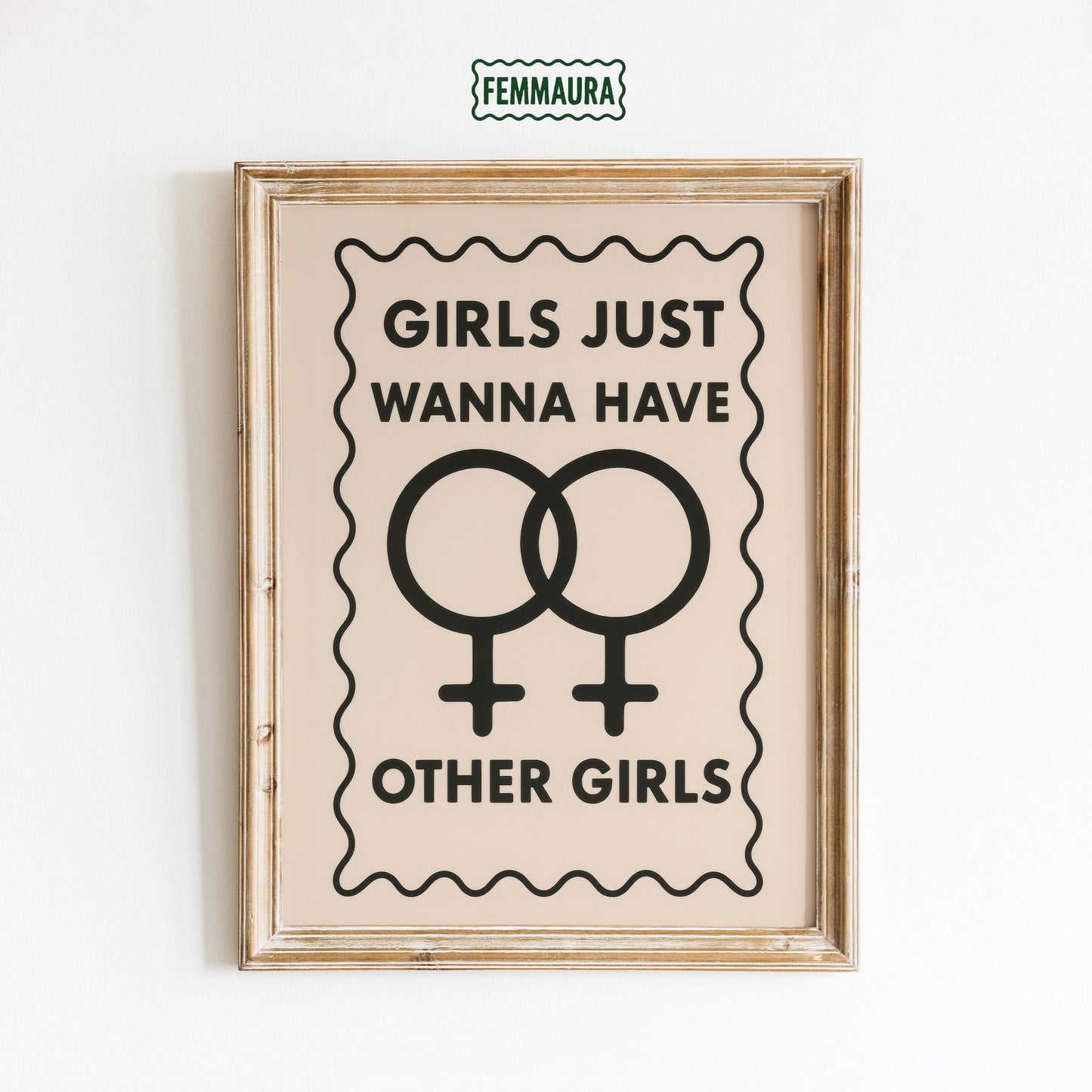 Lesbian Pride Poster – Bold Femme Artwork | Queer Wall Art, Sapphic Decor