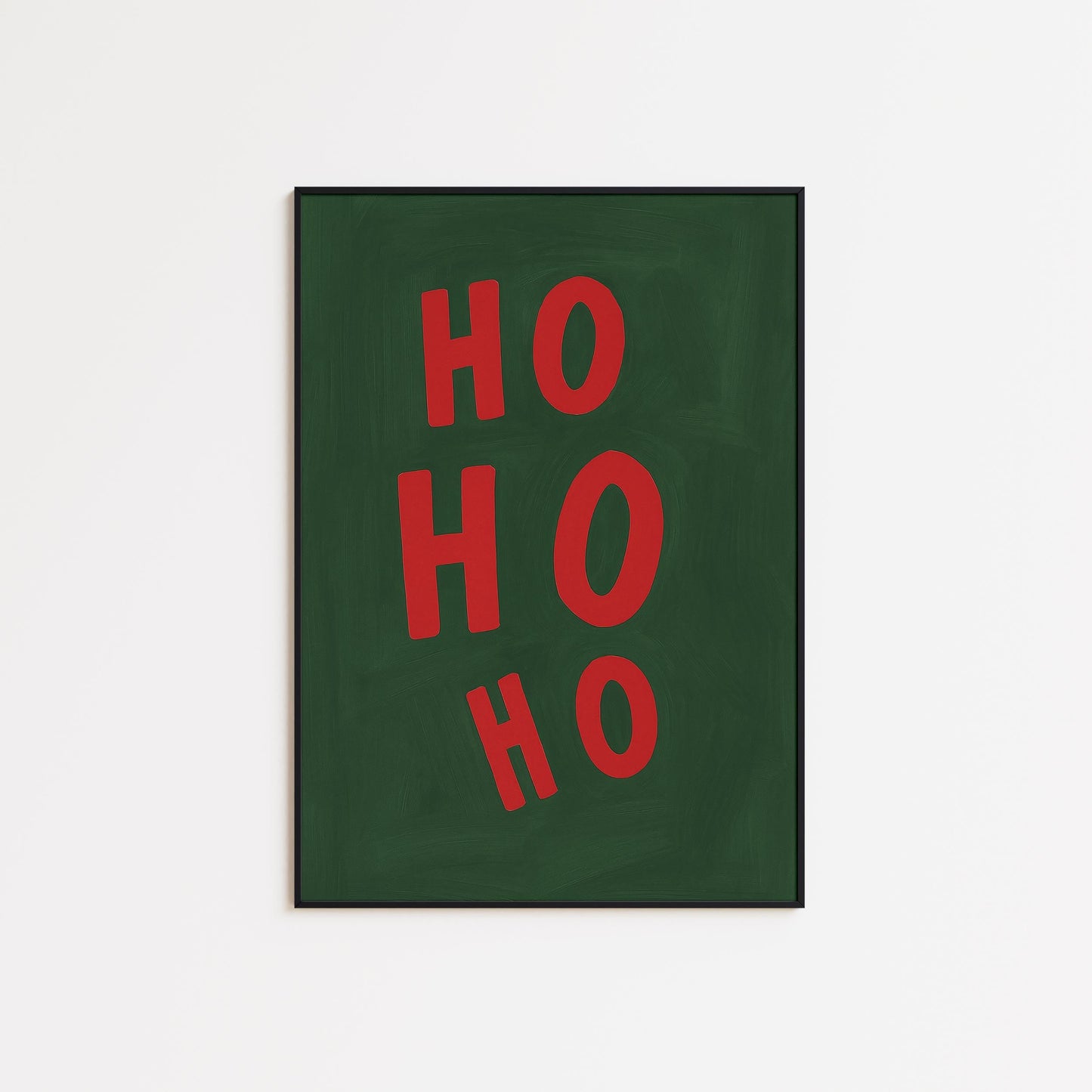 Christmas Wall Art – Retro Holiday Poster With Red Green Classic Colors