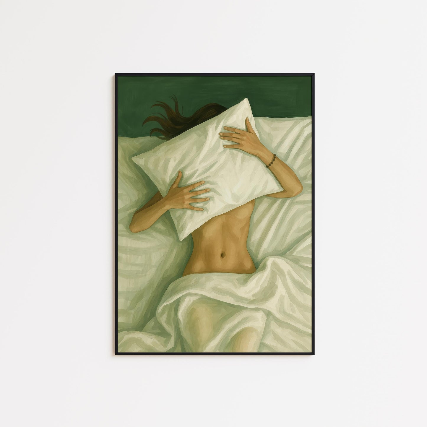 Sensual Bedroom Poster – Intimate Feminine Nude Print | Boudoir Wall Decor