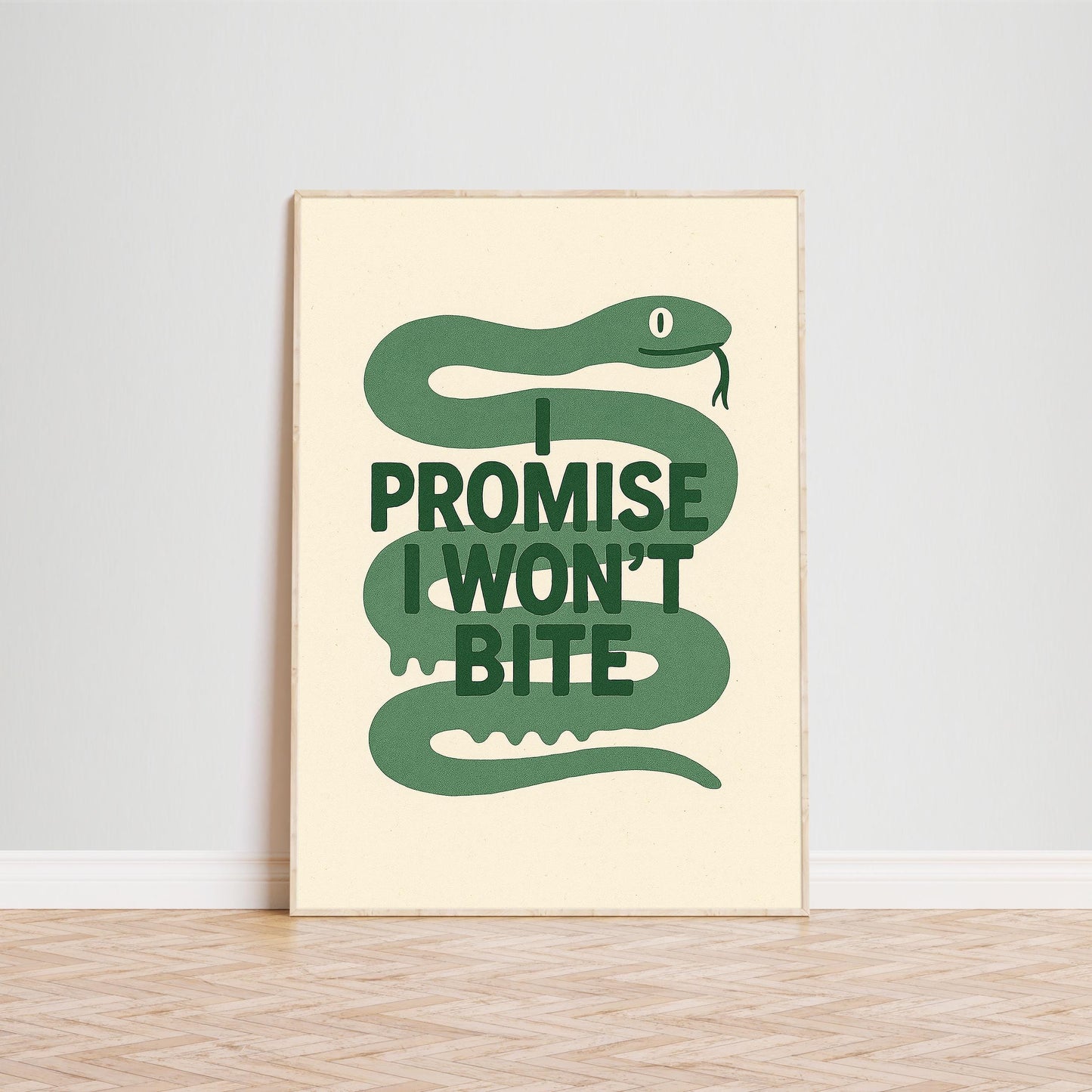 I Promise I Won’t Bite – Snake Wall Art