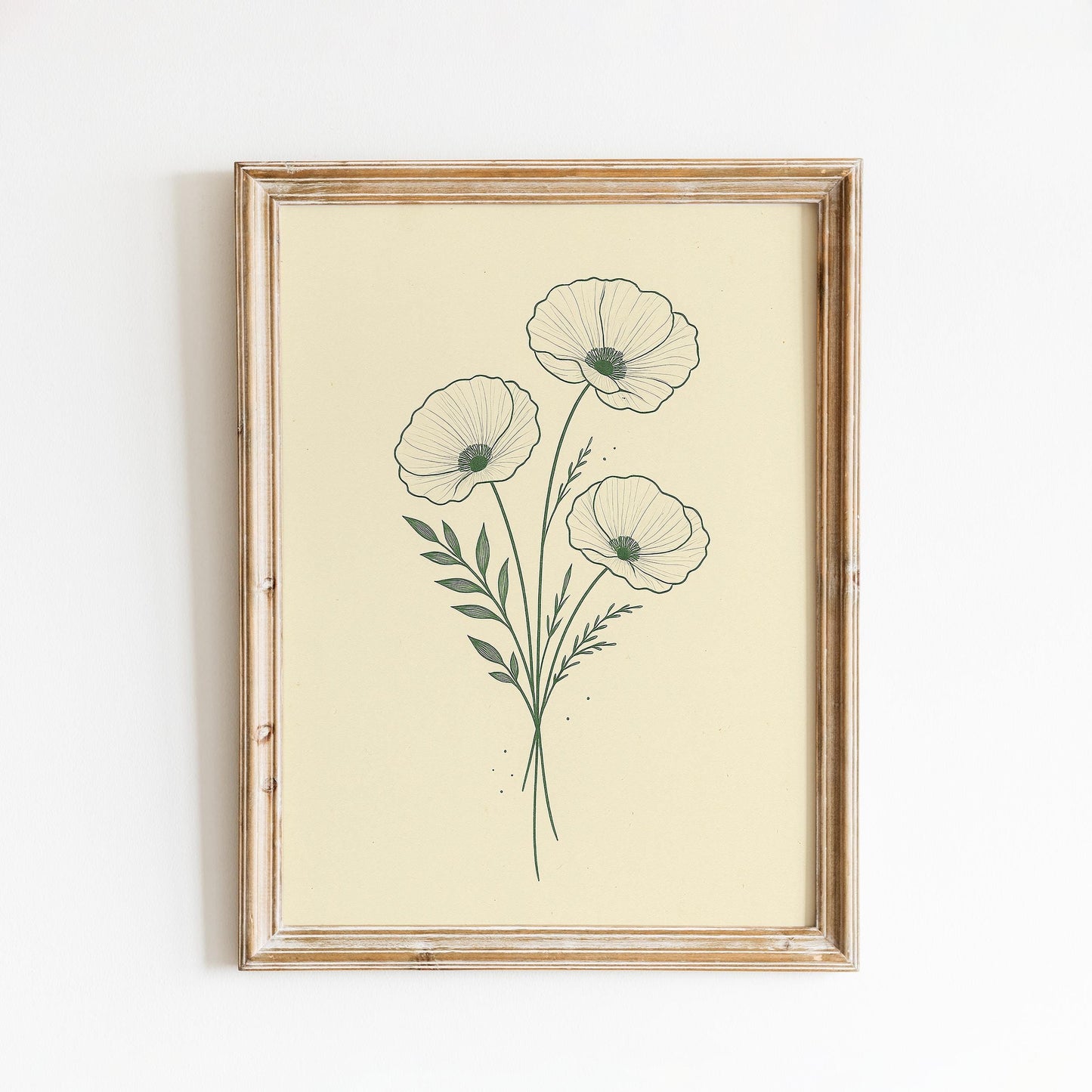 Botanical Line Art – Minimalist Floral Wall Print