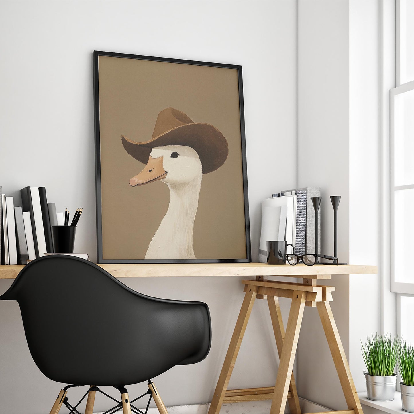Cowboy Duck – Funny Farmhouse Western Animal Print